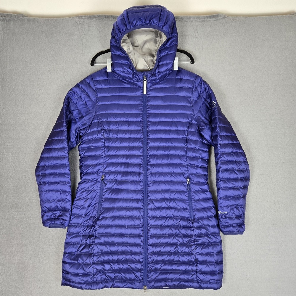 Eddie Bauer Jacket Womens Large Down EB700 Fill Travex Puffer Parka Coat Hooded